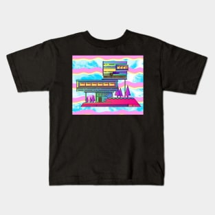Illustration Dream House Villa Color Effects Kids T-Shirt